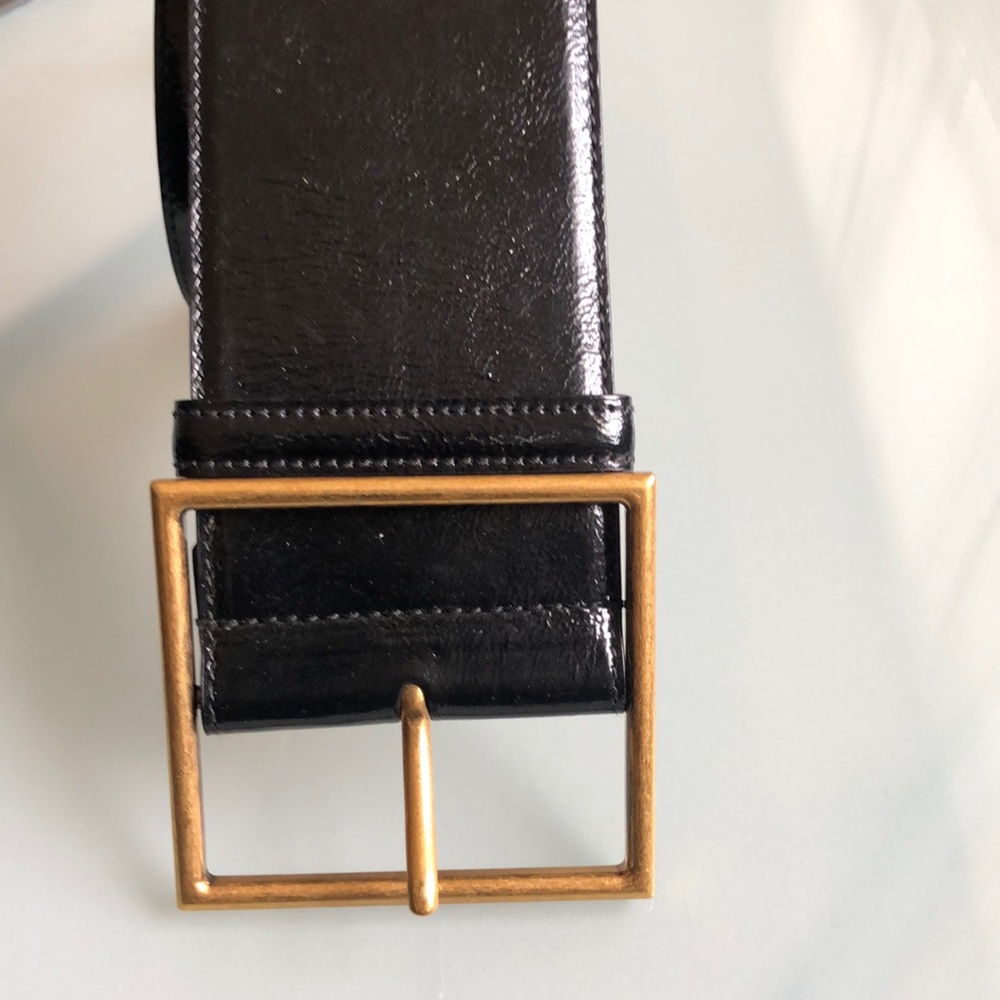YSL Black Belt with Gold Hardware